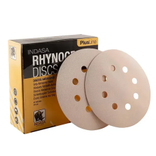 Абразивний диск INDASA RhynoGrip Plus Line d125 мм, 8 отворів, (упаковка - 50шт) - P240