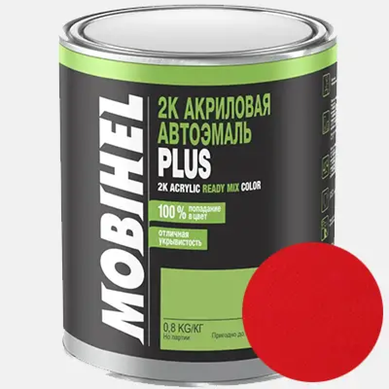 Двокомпонентна акрилова автоемаль Mobihel PLUS 6:1, 110 РУБІН - 0.8л