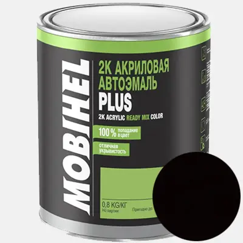 Двокомпонентна акрилова автоемаль Mobihel PLUS 6:1, 601 ГЛИБОКО – ЧОРНА - 0.8л Двокомпонентна акрилова автоемаль Mobihel PLUS 6:1, 601 ГЛИБОКО – ЧОРНА - 0.8л