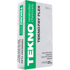 Клей C2TES1 для плитки високоеластичний посилений Teknofay Flex (сірий) - 25кг