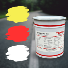 Фарба для дорожньої розмітки, бетону та асфальту Teknobond 960 (біла, червона, жовта) - 25 кг