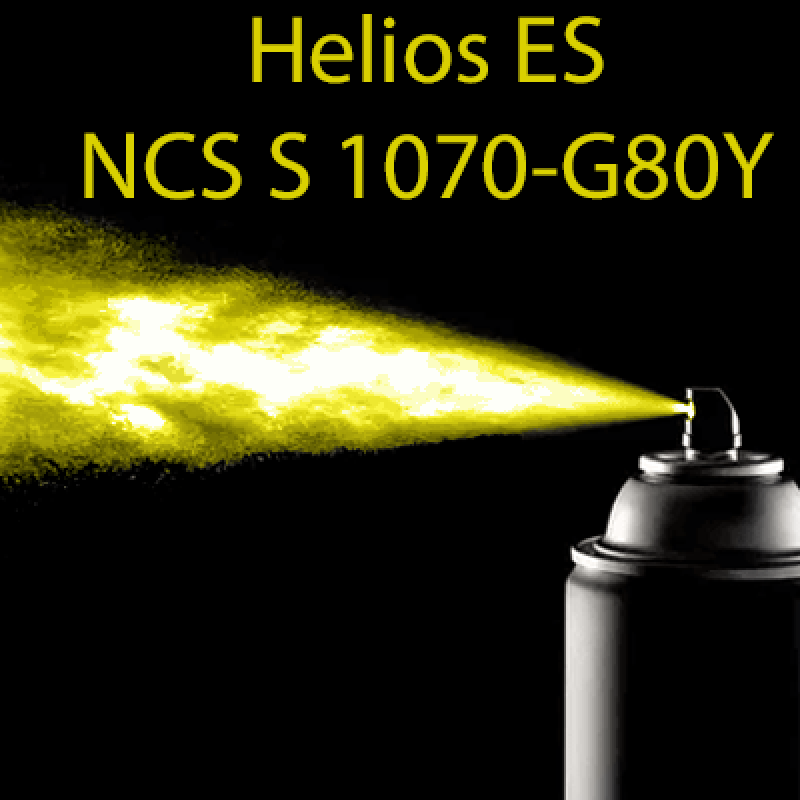 NCS S 1070-G80Y аерозольна глянцева 1К швидкосохнуча антикорозійна емаль Helios ES - 400мл