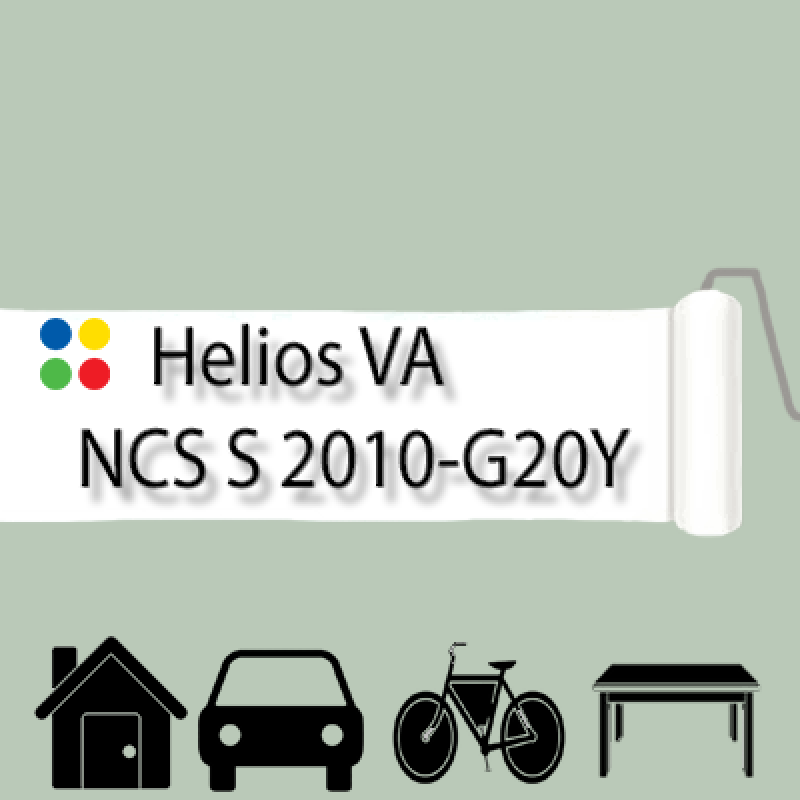 NCS S 2010-G20Y антикорозійна матова грунт-емаль (вініл-акрилова) HELIOS VA - 1л