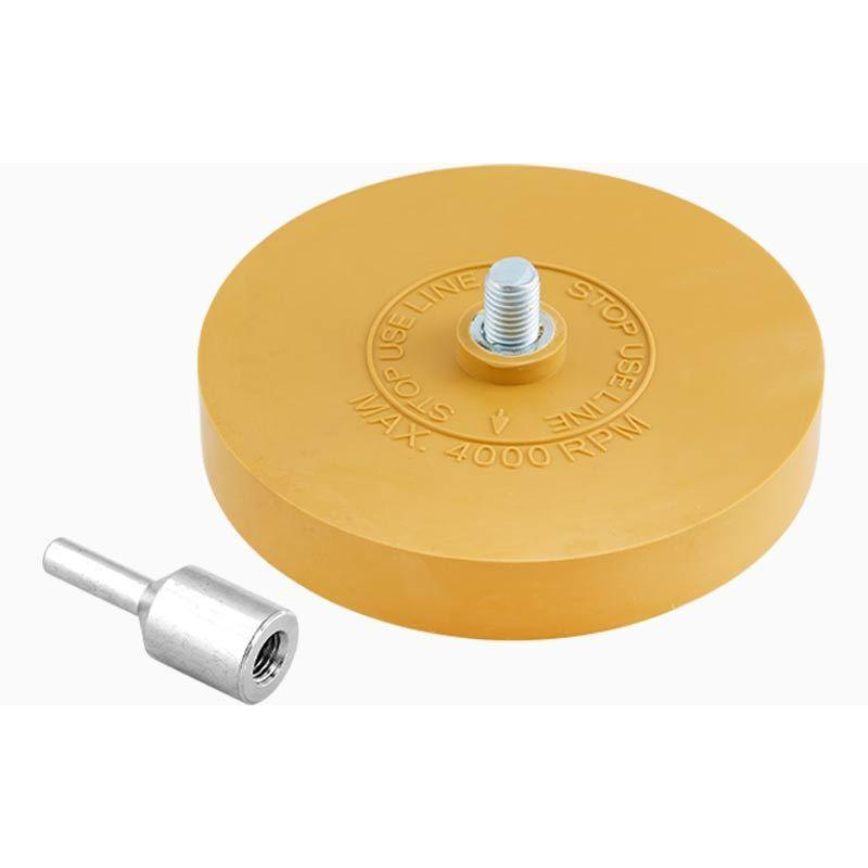 Диск для зняття слідів клею з адаптером Indasa Eraser Wheel Kit. Диск для зняття слідів клею з адаптером Indasa Eraser Wheel Kit.