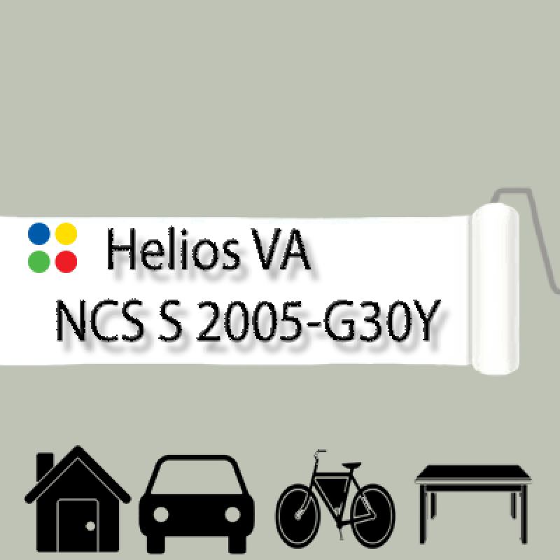 NCS S 2005-G30Y антикорозійна матова грунт-емаль (вініл-акрилова) HELIOS VA - 1л