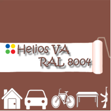 RAL 8004 1К антикорозійна матова грунт-емаль (вініл-акрилова) HELIOS VA - 1л