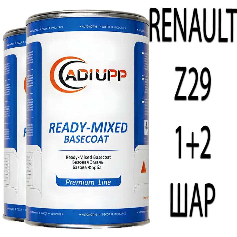 RENAULT Z29 RED PRL. базова автоемаль ADI UPP - 1.6л. Комплект 1+2 шар.