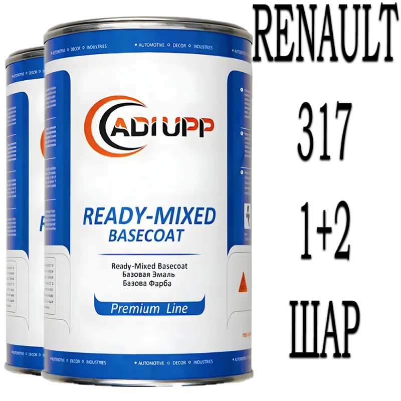 RENAULT 317 BLANC NACRE MET. базова автоемаль ADI UPP - 1.6л. Комплект 1+2 шар.