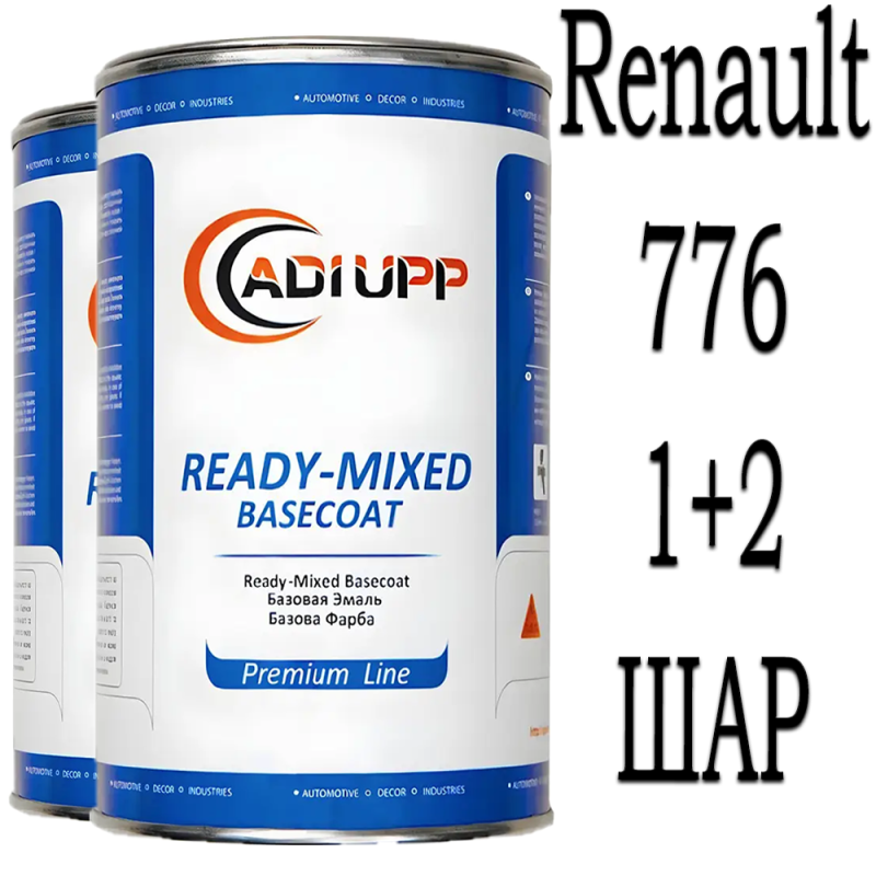 RENAULT 776 ROUGE ECARLATE IRISE MET. базова автоемаль ADI UPP - 1.6л. Комплект 1+2 шар.