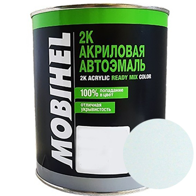 Двокомпонентна акрилова автоемаль Mobihel 2:1, 202 СНІЖНО-БІЛА - 0.75л