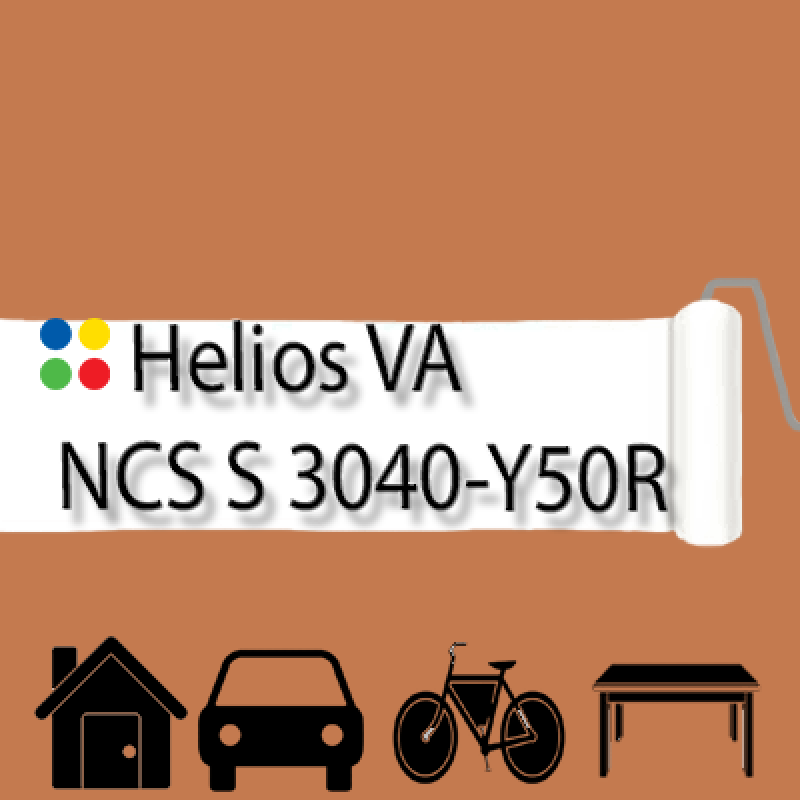 NCS S 3040-Y50R антикорозійна глянцева грунт-емаль (вініл-акрилова) HELIOS VA - 1л