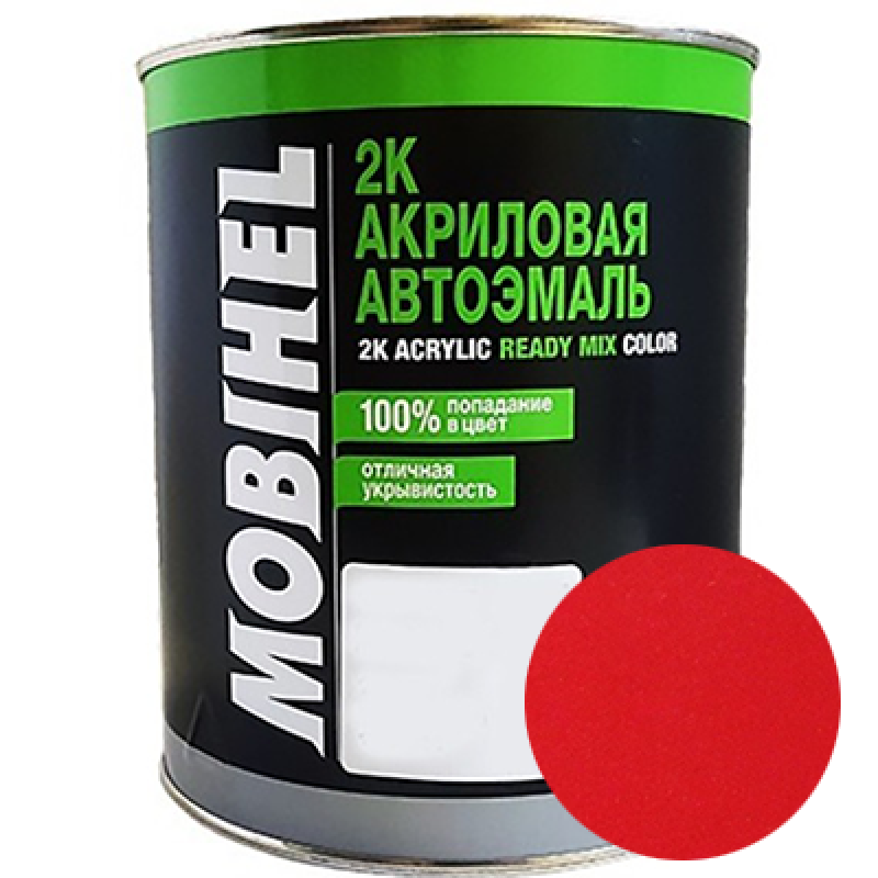Двокомпонентна акрилова автоемаль Mobihel 2:1, 110 РУБІН - 0.75л