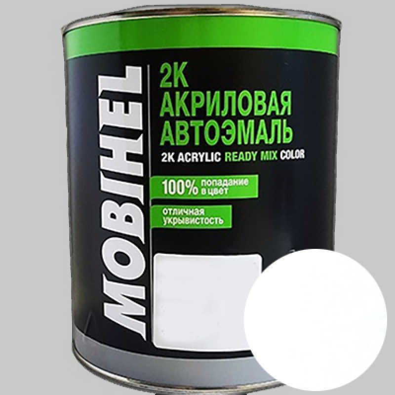 Двокомпонентна акрилова автоемаль Mobihel 2:1, 201 БІЛА - 0.75л