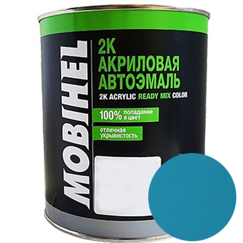 Двокомпонентна акрилова автоемаль Mobihel 2:1, 425 БЛАКИТНА АДРІАТИКА - 0.75л
