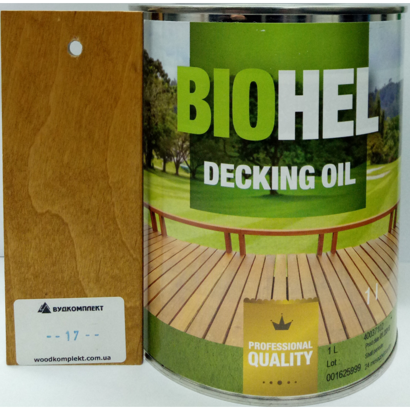 BIOHEL DECKING OIL олія для терас 1 л. №17 - ДУБ.