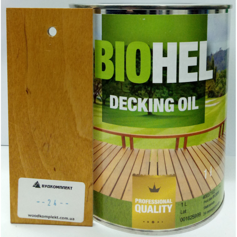 Палубне масло DECKING OIL колір СОСНА №24 - 1L (BIOHEL)