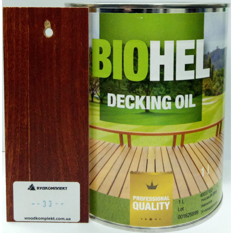 BIOHEL DECKING OIL олія для терас 1 л. №33 - МАХАГОН.