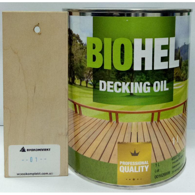 BIOHEL DECKING OIL олія для терас 1 л. №01 - PASTEL.