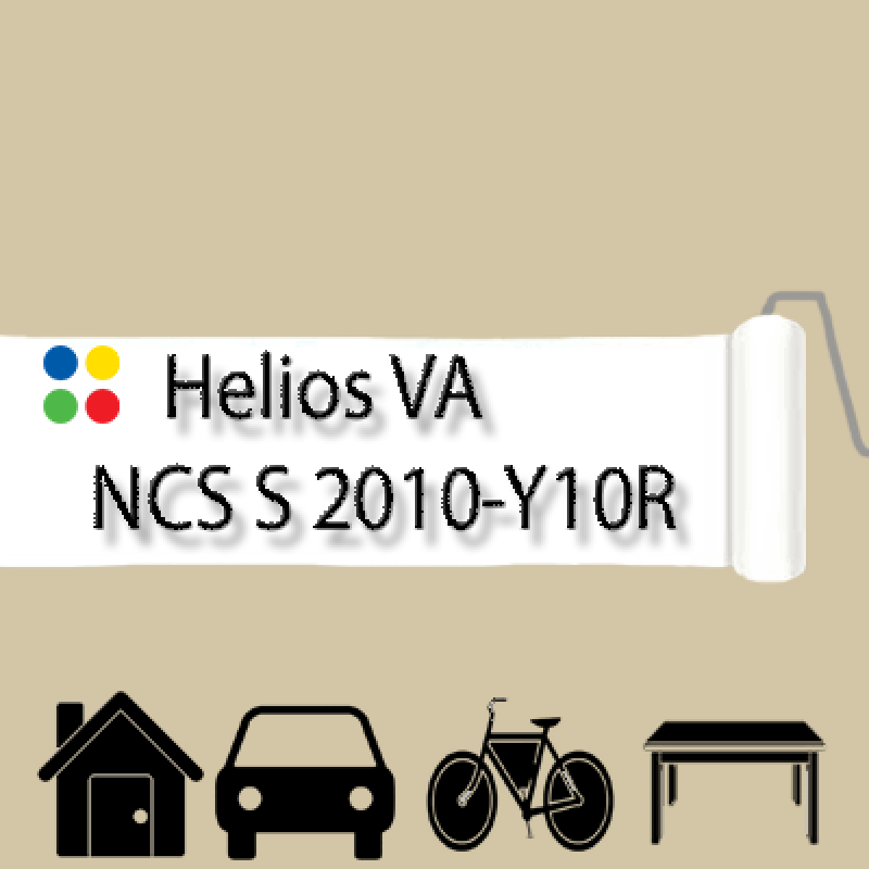 NCS S 2010-Y10R антикорозійна глянцева грунт-емаль (вініл-акрилова) HELIOS VA - 1л