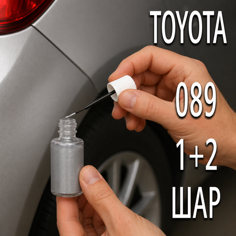 Toyota 089 PLATINUM WHITE PRL. реставраційний флакон з пензликом ADI UPP - 40мл. Комплект 1+2 шар.