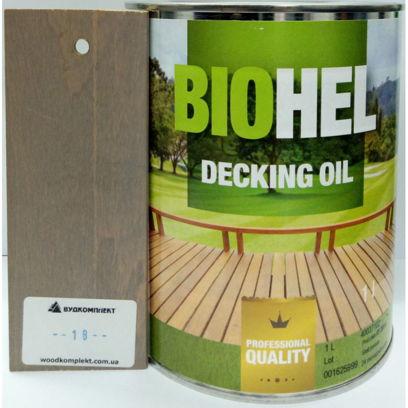 BIOHEL DECKING OIL олія для терас 1 л. №18 - БЕЙЛІС.