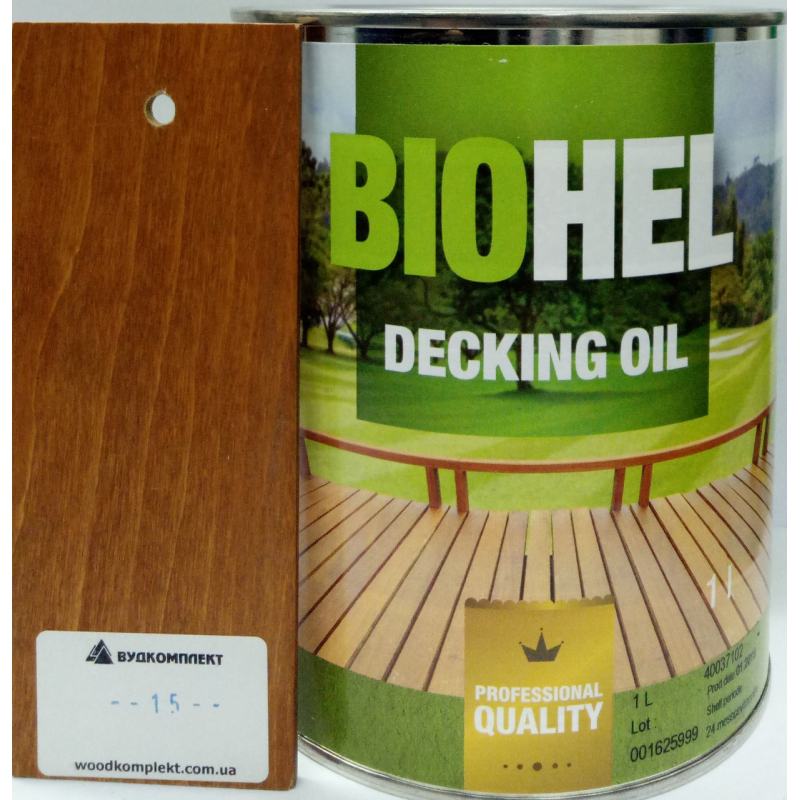BIOHEL DECKING OIL олія для терас 1 л. №15 - МІГДАЛЬ.