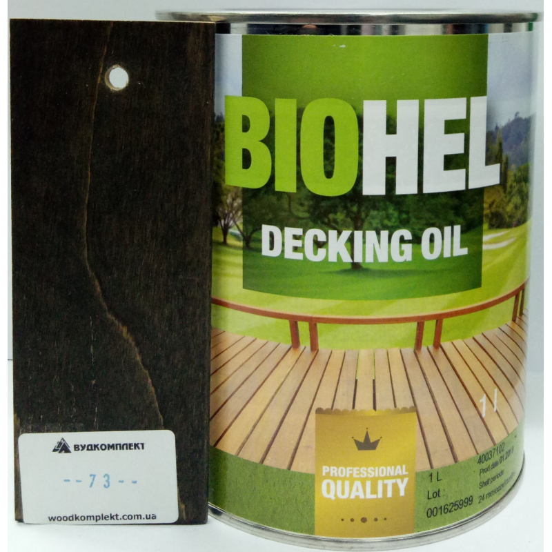 BIOHEL DECKING OIL олія для терас 1 л. №73 - EBONY.