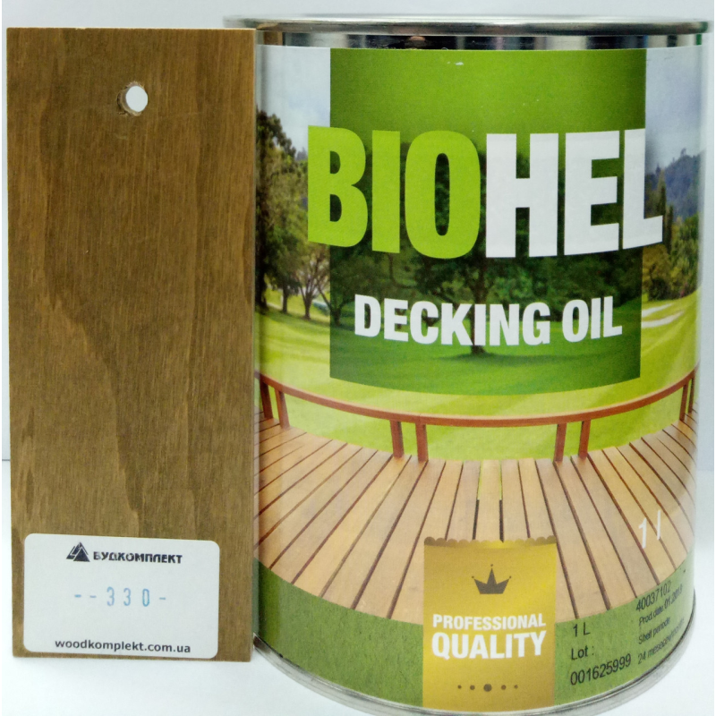 BIOHEL DECKING OIL олія для терас 1 л. №330 - ЗОЛОТО.