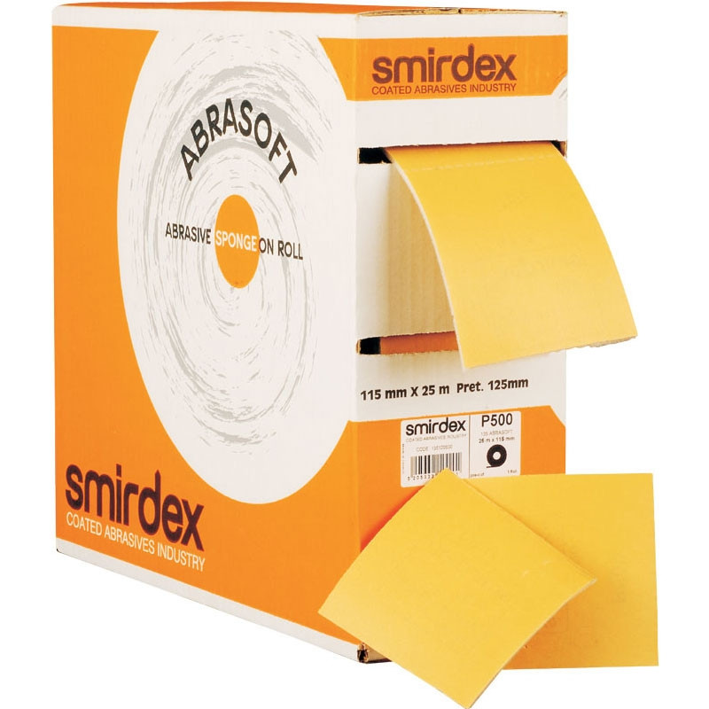 Наждачний папір на поролоні Smirdex Abrasoft з перфорацією, рулон 115мм*25м - P240 Наждачний папір на поролоні Smirdex Abrasoft з перфорацією, рулон 115мм*25м - P240