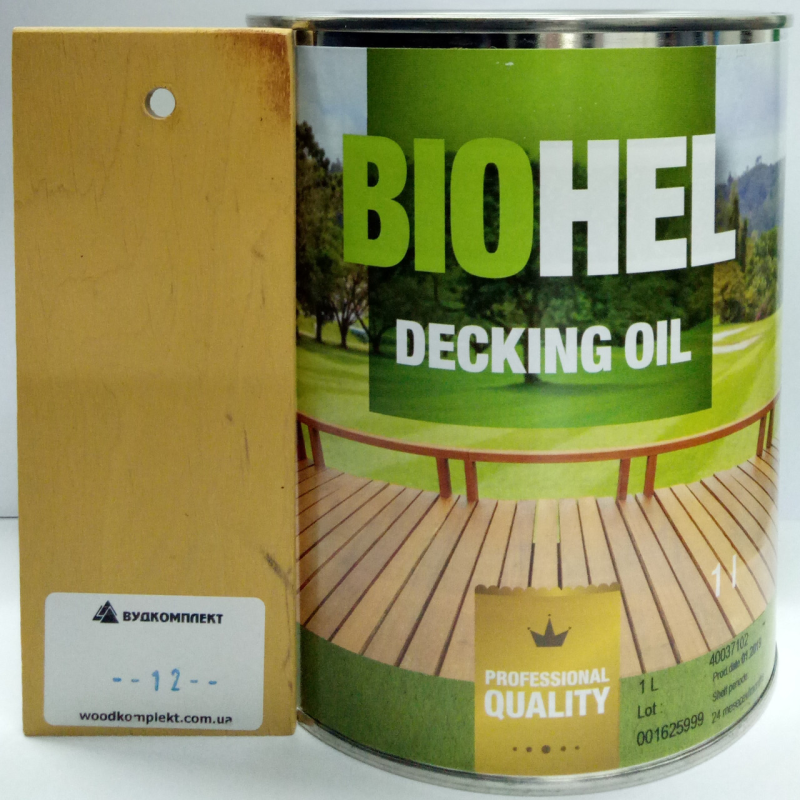 BIOHEL DECKING OIL олія для терас 1 л. №12 - ОРЕГОН.