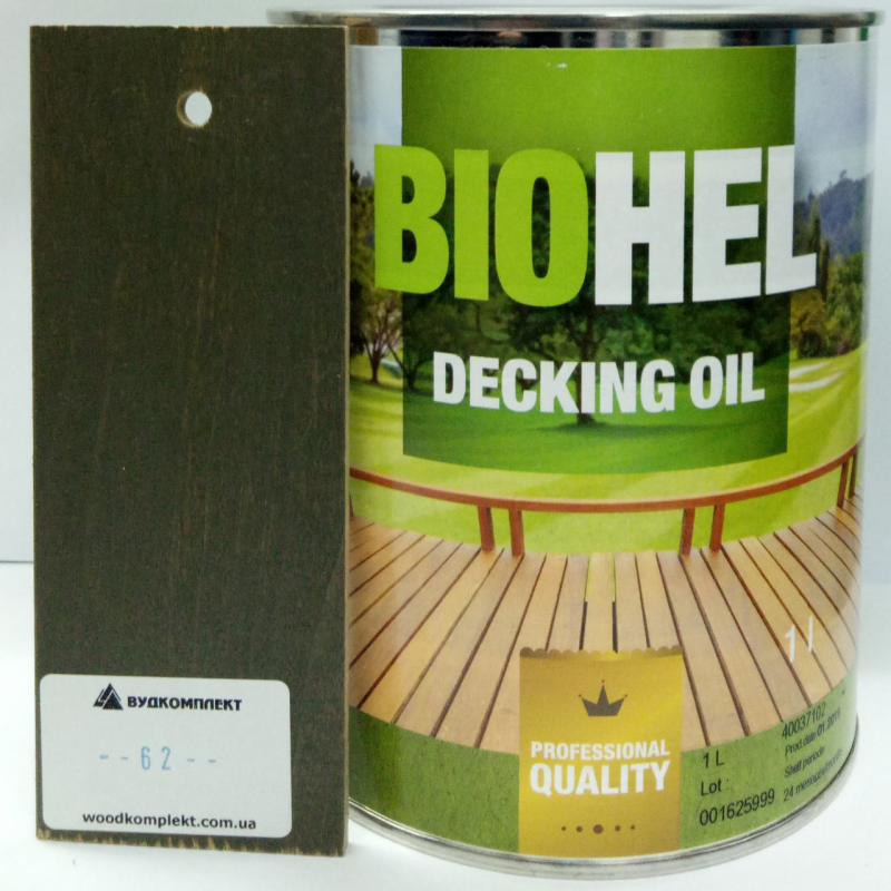 BIOHEL DECKING OIL олія для терас 1 л. №62 - ОЛИВКА.