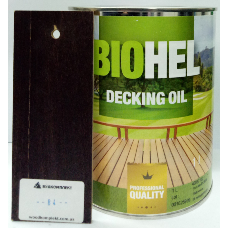 BIOHEL DECKING OIL олія для терас 1 л. №84 - ТЕМНИЙ ШОКОЛАД.