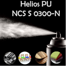 Аерозольна NCS S 0300-N шовковисто матова, 1 компонентна поліуретанова емаль HELIOS PU - 400мл