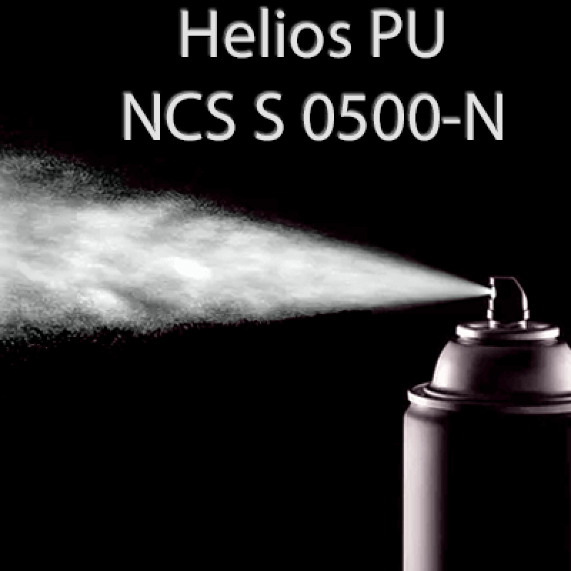 Аерозольна NCS S 0500-N шовковисто матова, 1 компонентна поліуретанова емаль HELIOS PU - 400мл