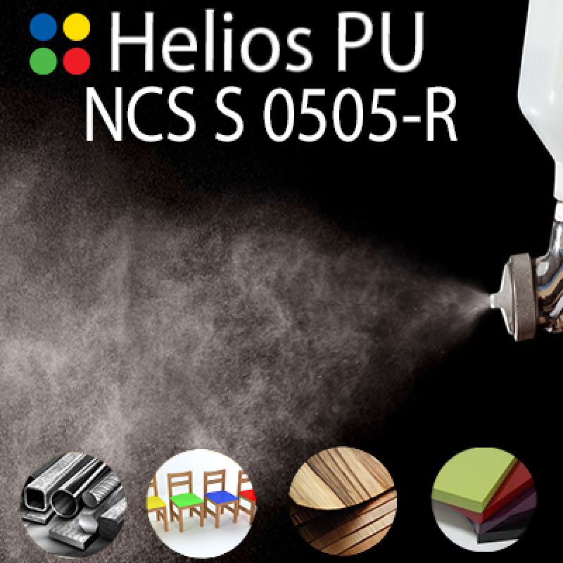 NCS S 0505-R шовковисто матова, 1 компонентна високоеластична поліуретанова емаль HELIOS PU - 1кг NCS S 0505-R шовковисто матова, 1 компонентна високоеластична поліуретанова емаль HELIOS PU - 1кг
