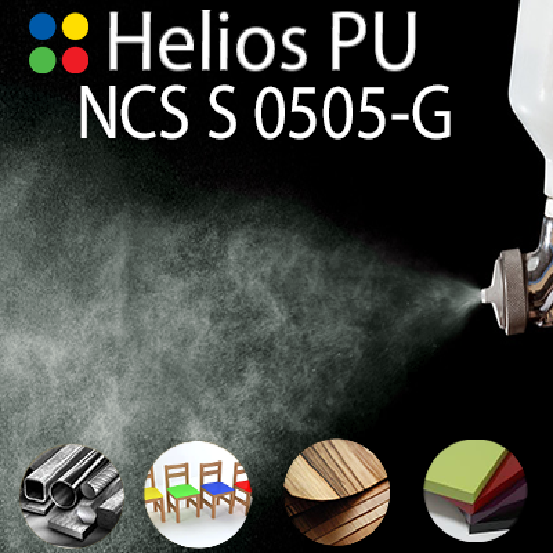 NCS S 0505-G шовковисто матова, 1 компонентна високоеластична поліуретанова емаль HELIOS PU - 1кг NCS S 0505-G шовковисто матова, 1 компонентна високоеластична поліуретанова емаль HELIOS PU - 1кг