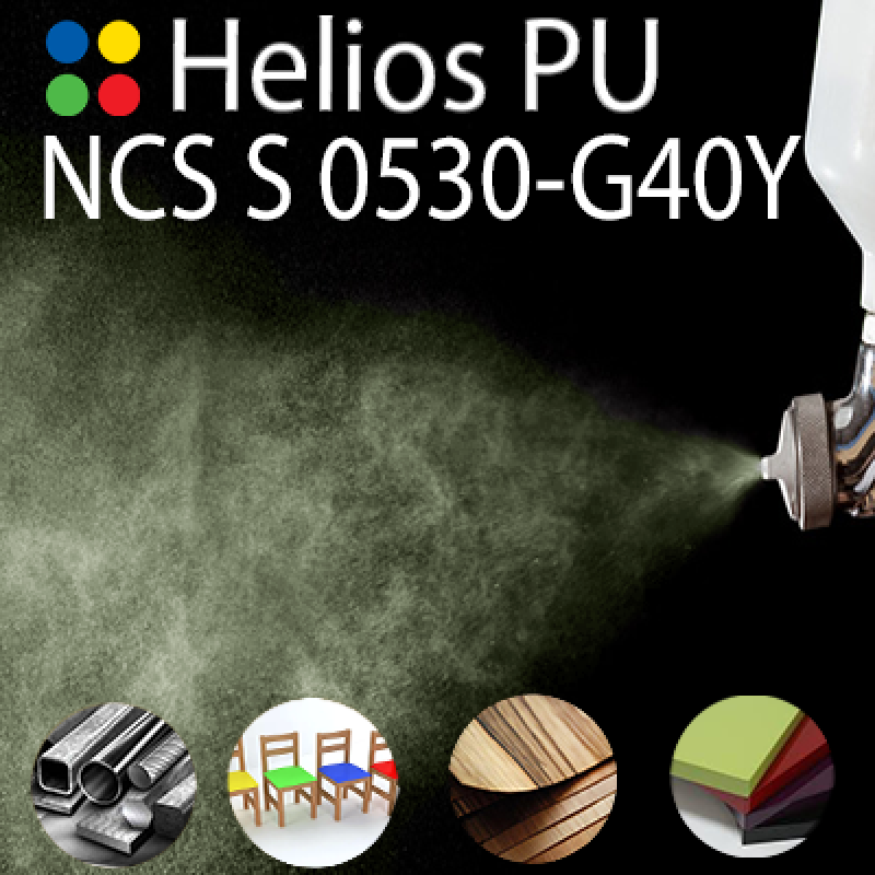 NCS S 0530-G40Y шовковисто матова, 1 компонентна високоеластична поліуретанова емаль HELIOS PU - 1кг NCS S 0530-G40Y шовковисто матова, 1 компонентна високоеластична поліуретанова емаль HELIOS PU - 1кг