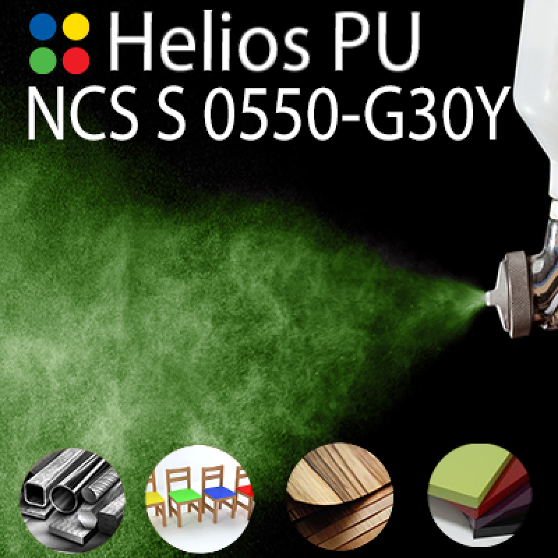 NCS S 0550-G30Y шовковисто матова, 1 компонентна високоеластична поліуретанова емаль HELIOS PU - 1кг NCS S 0550-G30Y шовковисто матова, 1 компонентна високоеластична поліуретанова емаль HELIOS PU - 1кг