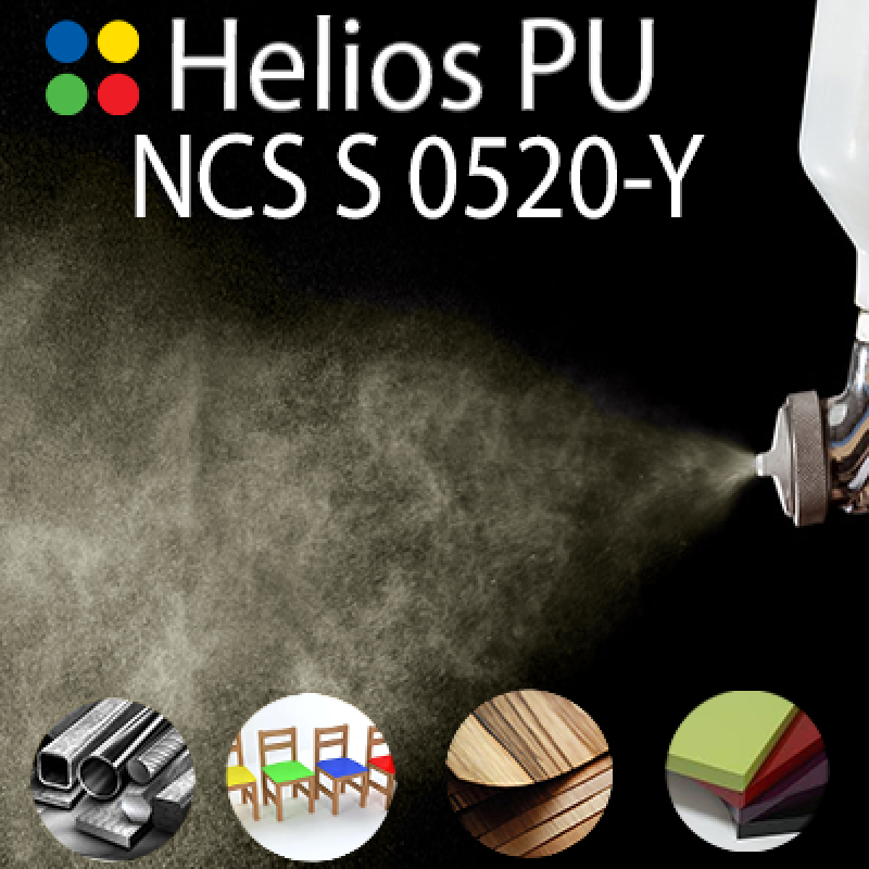 NCS S 0520-Y шовковисто матова, 1 компонентна високоеластична поліуретанова емаль HELIOS PU - 1кг NCS S 0520-Y шовковисто матова, 1 компонентна високоеластична поліуретанова емаль HELIOS PU - 1кг