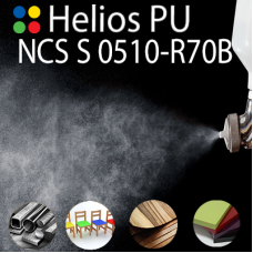 NCS S 0510-R70B шовковисто матова, 1 компонентна високоеластична поліуретанова емаль HELIOS PU - 1кг