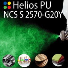 NCS S 2570-G20Y шовковисто матова, 1 компонентна високоеластична поліуретанова емаль HELIOS PU - 1кг