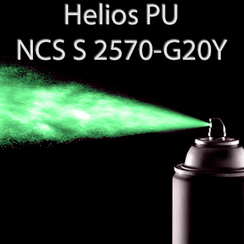 Аерозольна NCS S 2570-G20Y шовковисто матова, 1 компонентна поліуретанова емаль HELIOS PU - 400мл