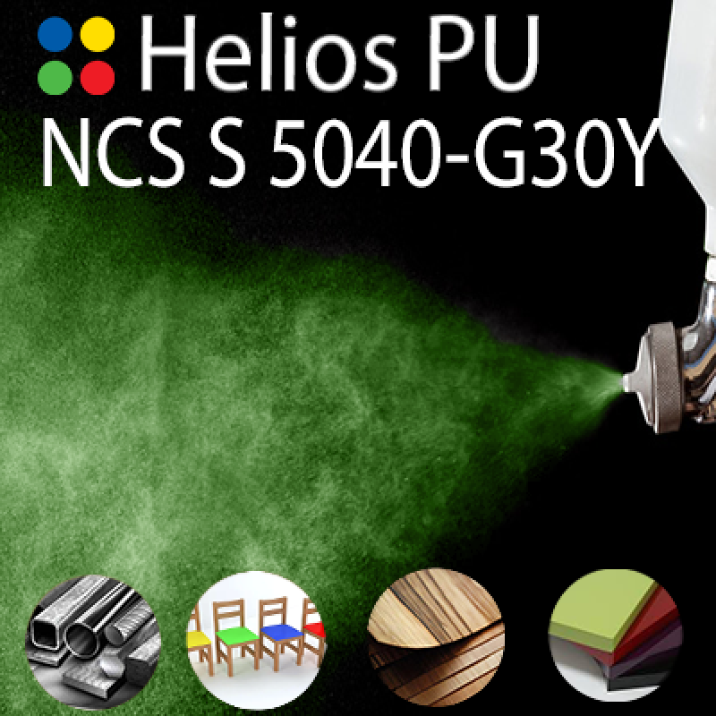 NCS S 5040-G30Y шовковисто матова, 1 компонентна високоеластична поліуретанова емаль HELIOS PU - 1кг