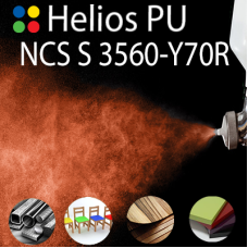 NCS S 3560-Y70R шовковисто матова, 1 компонентна високоеластична поліуретанова емаль HELIOS PU - 1кг