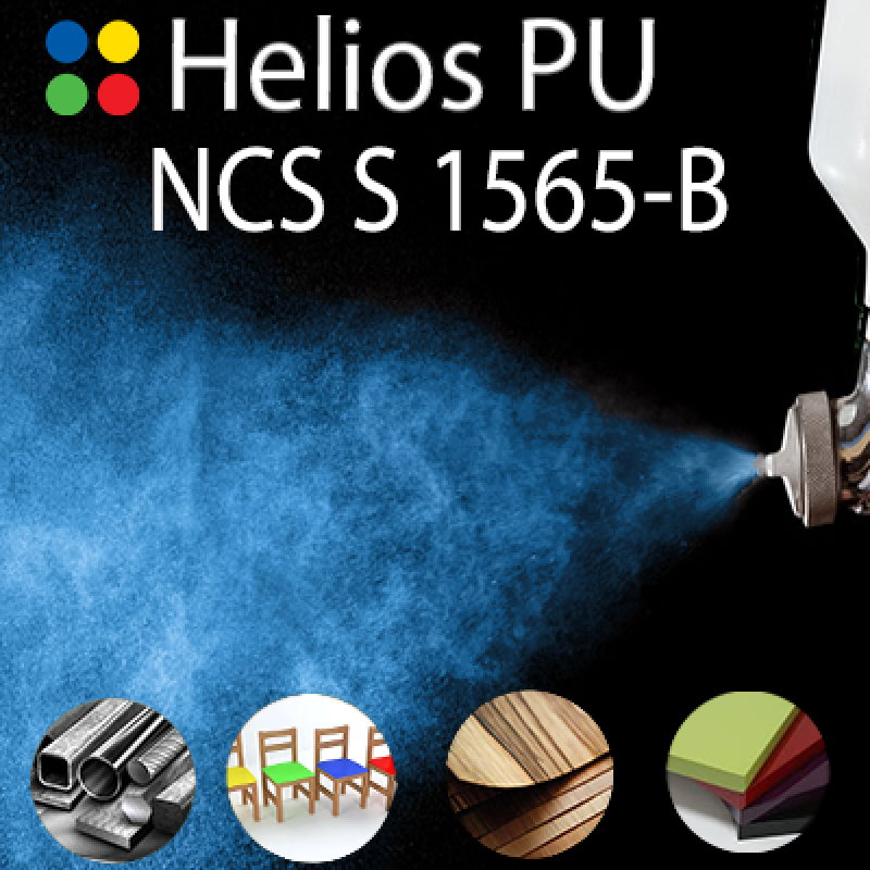NCS S 1565-B шовковисто матова, 1 компонентна високоеластична поліуретанова емаль HELIOS PU - 1кг