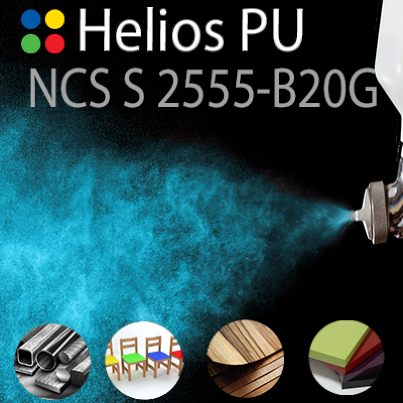 NCS S 2555-B20G шовковисто матова, 1 компонентна високоеластична поліуретанова емаль HELIOS PU - 1кг NCS S 2555-B20G шовковисто матова, 1 компонентна високоеластична поліуретанова емаль HELIOS PU - 1кг