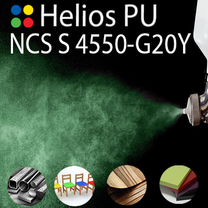 NCS S 4550-G20Y шовковисто матова, 1 компонентна високоеластична поліуретанова емаль HELIOS PU - 1кг