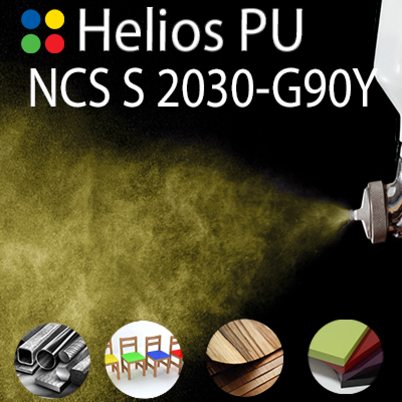 NCS S 2030-G90Y шовковисто матова, 1 компонентна високоеластична поліуретанова емаль HELIOS PU - 1кг