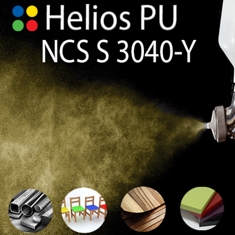 NCS S 3040-Y шовковисто матова, 1 компонентна високоеластична поліуретанова емаль HELIOS PU - 1кг NCS S 3040-Y шовковисто матова, 1 компонентна високоеластична поліуретанова емаль HELIOS PU - 1кг