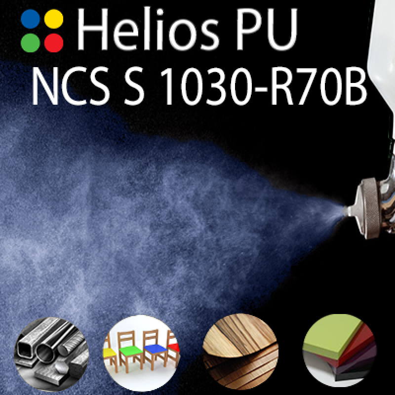 NCS S 1030-R70B шовковисто матова, 1 компонентна високоеластична поліуретанова емаль HELIOS PU - 1кг